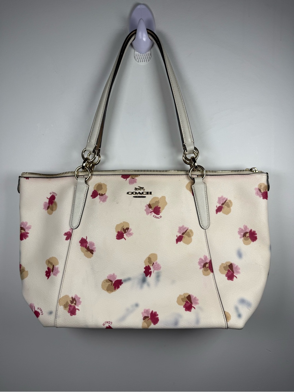 COACH  | Gallery Floral Printed Leather Tote Bag AS IS
